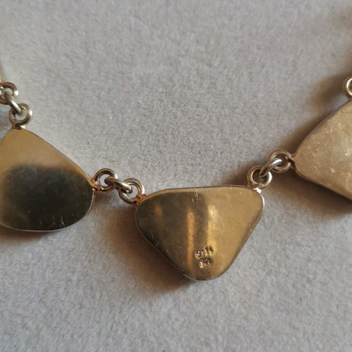 Handmade 925 Silver Necklace with Natural Lapis Lazuli, like new