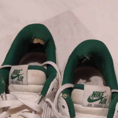 Nike Air Force 1 used, green and white, size 42