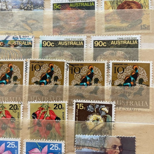 Collectible Australian stamps 1970–1990 thematic, flowers, animals
