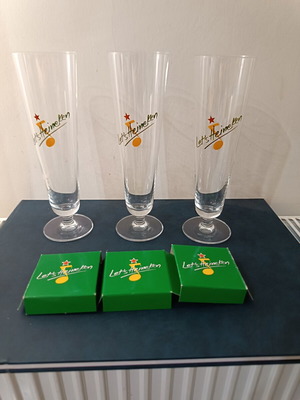 Heineken Vintage Beer Glasses set of 3 new