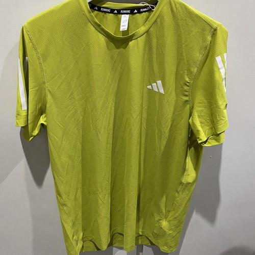 Adidas Own the Run tee new, yellow, size M