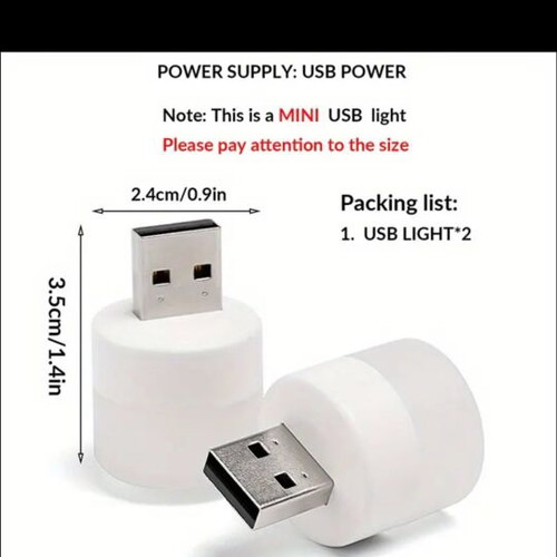 Mini USB lamp set of 2 pink compatible with laptop and desktop