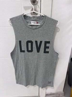 Wood Wood 3rd Movement Tank Top Grey size Small like new