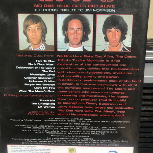 The Doors No One Here Gets Out Alive DVD used, rock tribute to Jim Morrison