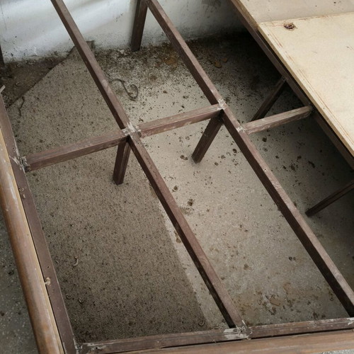Raised floor used for desk or bed placement
