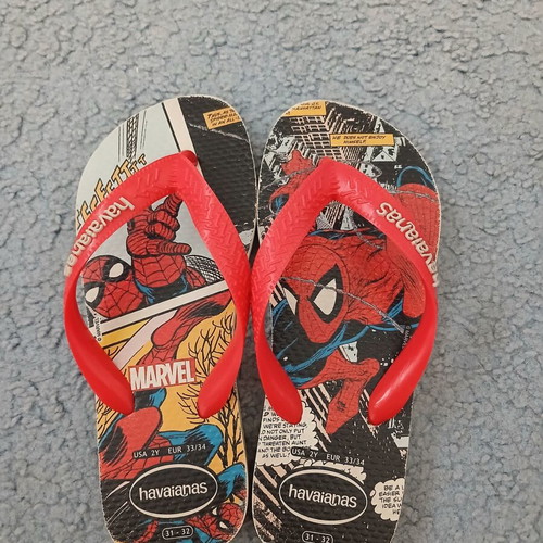 Havaianas Spiderman flip-flops, size 31-32, red