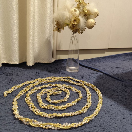 Garland with decorative flowers like new
