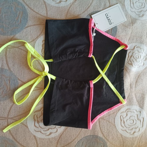 Bustaki or Top for Girls No10, New, Cotton, Black and Yellow