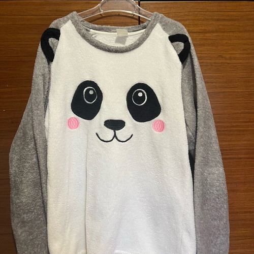 Pajama shirt Panda like new, white and gray, size S