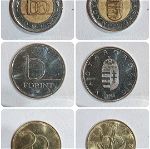 5 francs, legend in French 1986 Βελγίου, 2x1 Krone Δανίας 1992, 8 διάφορα Forint Ουγγαρίας