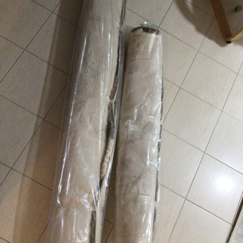 Hand tufted shaggy rugs used, medium 123x180cm and large 165x230cm