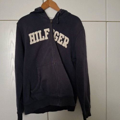 Tommy Hilfiger zip-up hoodie used, size L, navy blue