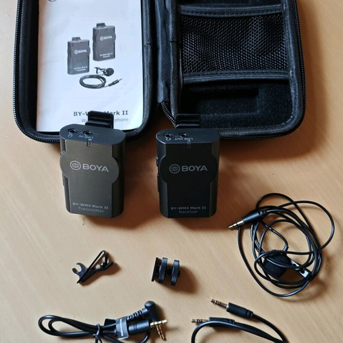 Boya BY-WM4 Mark II wireless microphone set like new