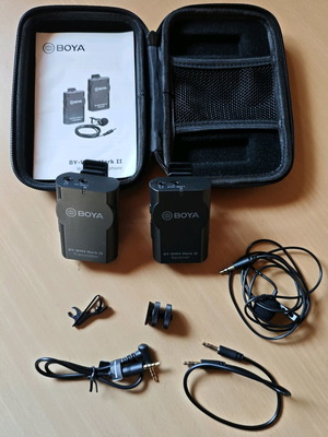 Boya BY-WM4 Mark II wireless microphone set like new