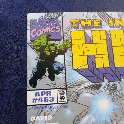 Incredible Hulk #463 used with Peter David autograph
