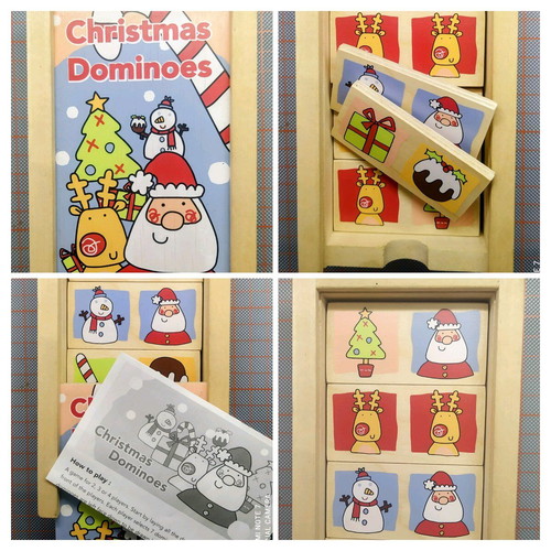 Christmas Dominoes ELC new wooden board game