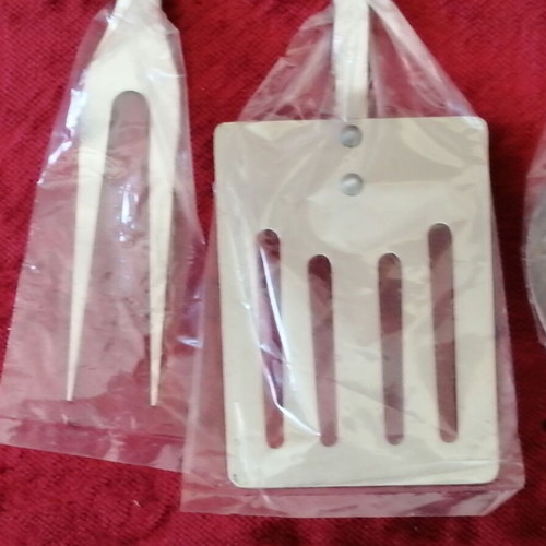 Set of 5 stainless steel kitchen spoons new with hanging feature
