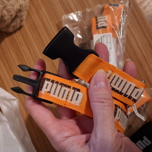 Puma keychains new, set of 5, orange and black