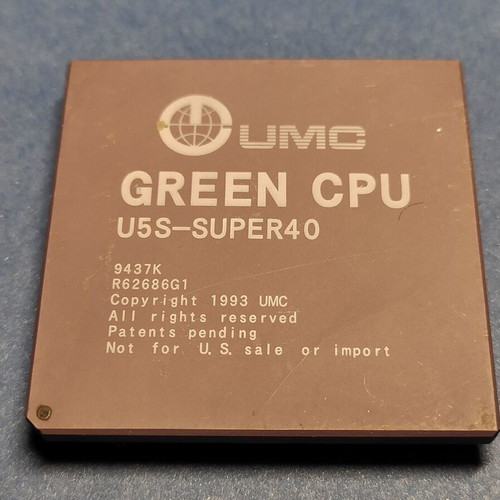 UMC Green CPU U5S-SUPER40 processor like new