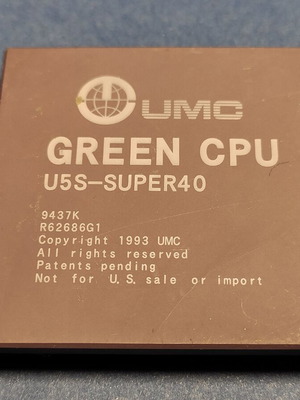 UMC Green CPU U5S-SUPER40 processor like new