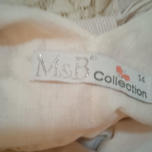 M&B Kid's Fashion Lace Dress like new, iridescent, size 14, white