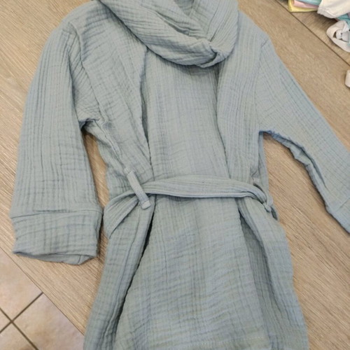 Energiers No 4 Cotton Blue Bathrobe New
