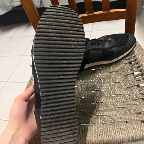 Emporio Armani shoes used, casual, size 46, black and white