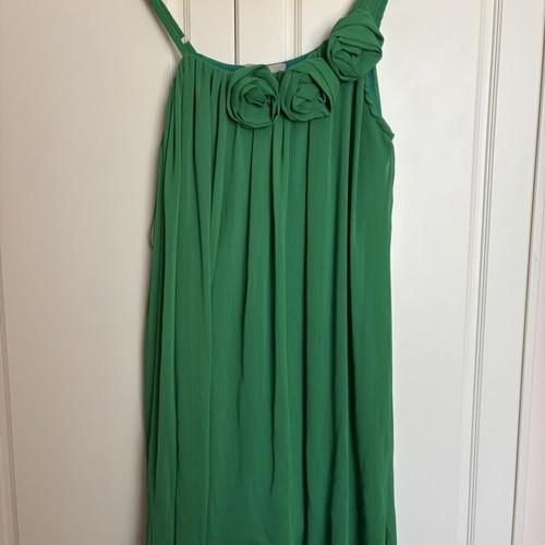 Short dress for wedding baptism like new, intense green, size M