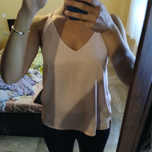 Twenty 29 pink satin top like new lingerie style, size S
