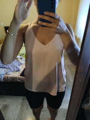 Twenty 29 pink satin top like new lingerie style, size S