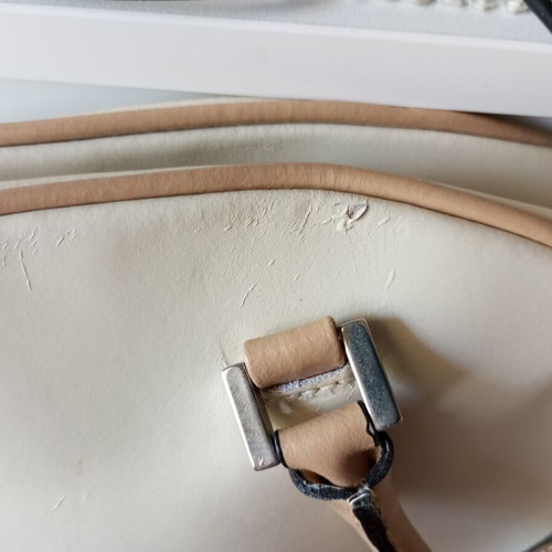 Women's beige-tan handbag like new made of leatherette