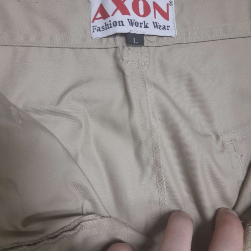 Axon Work Pants Beige - Orange Size Large New