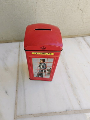Red money box from England like new