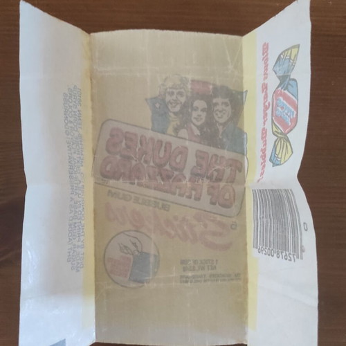 The Dukes of Hazzard 1981 Donruss bubble gum wrapper, vintage