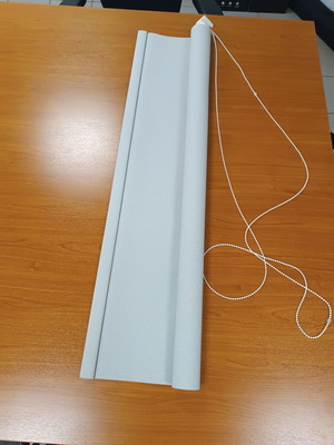 Blackout roller blinds like new, set of 11 with bases