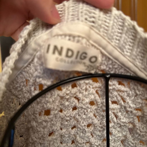 Indigo short-sleeve top like new
