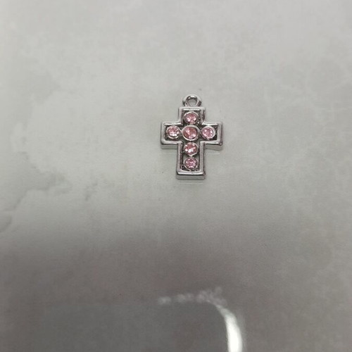 Cross used with pink stones