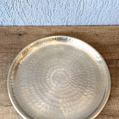 Handmade Hammered Metal Serving Tray new, aluminum 24x24 cm