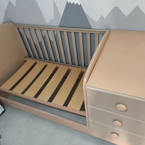 Asterias Bebe Multifunctional Bed used with mattress and drawers