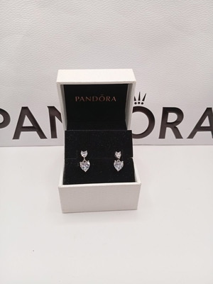 Σκουλαρίκια Pandora καινούργια, ασημί με το κουτί τους