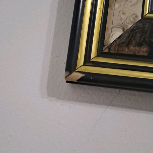Ανάγλυφη Ασημένια Εικόνα Ιησούς Χριστός με Ακάνθινο Στεφάνι μεταχειρισμένη σε Καθρέπτη