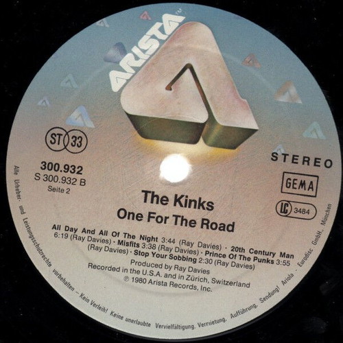 The Kinks One For The Road vinyl record used, rock
