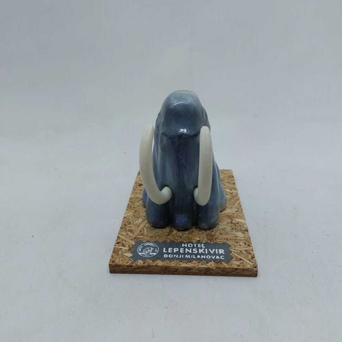 Vintage tabletop decorative mammoth souvenir used from hotel in Serbia