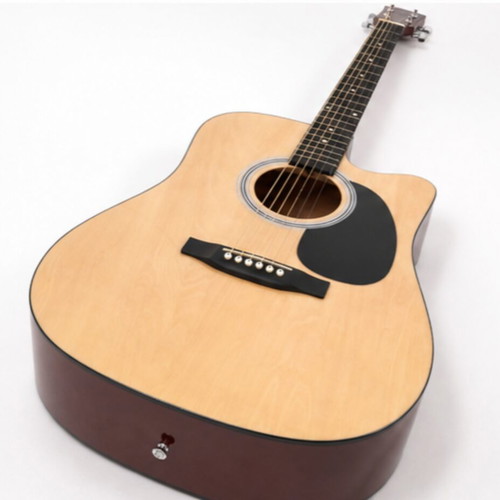 Electroacoustic guitar with case used, needs string replacement