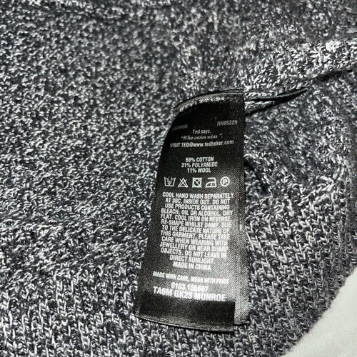 Ted Baker slim fit sweater, size M, black and grey