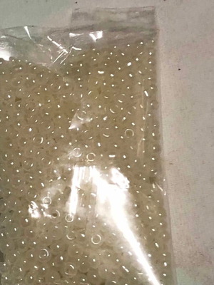Γυάλινες χάντρες LUMINGZANG No 40, καινούργιες, 1000 τεμ., 1 mm