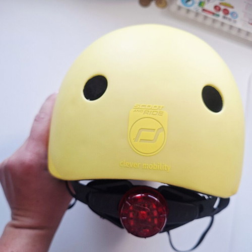 Scoot & Ride children's helmet S-M used, lemon color, adjustable size