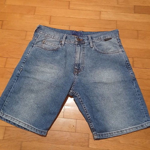 Zara Man Denim Bermuda Size 40 Large Like New Blue