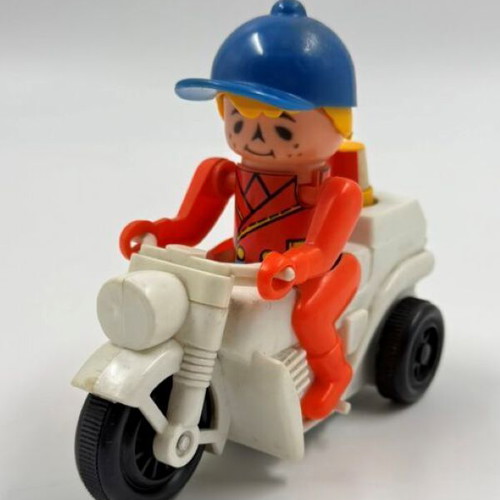 Vintage Motorcycle Toy No 316 used, wind-up Hong Kong 1970s