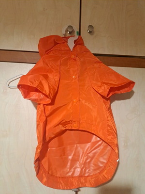 Pet raincoat new, orange, size 42cm